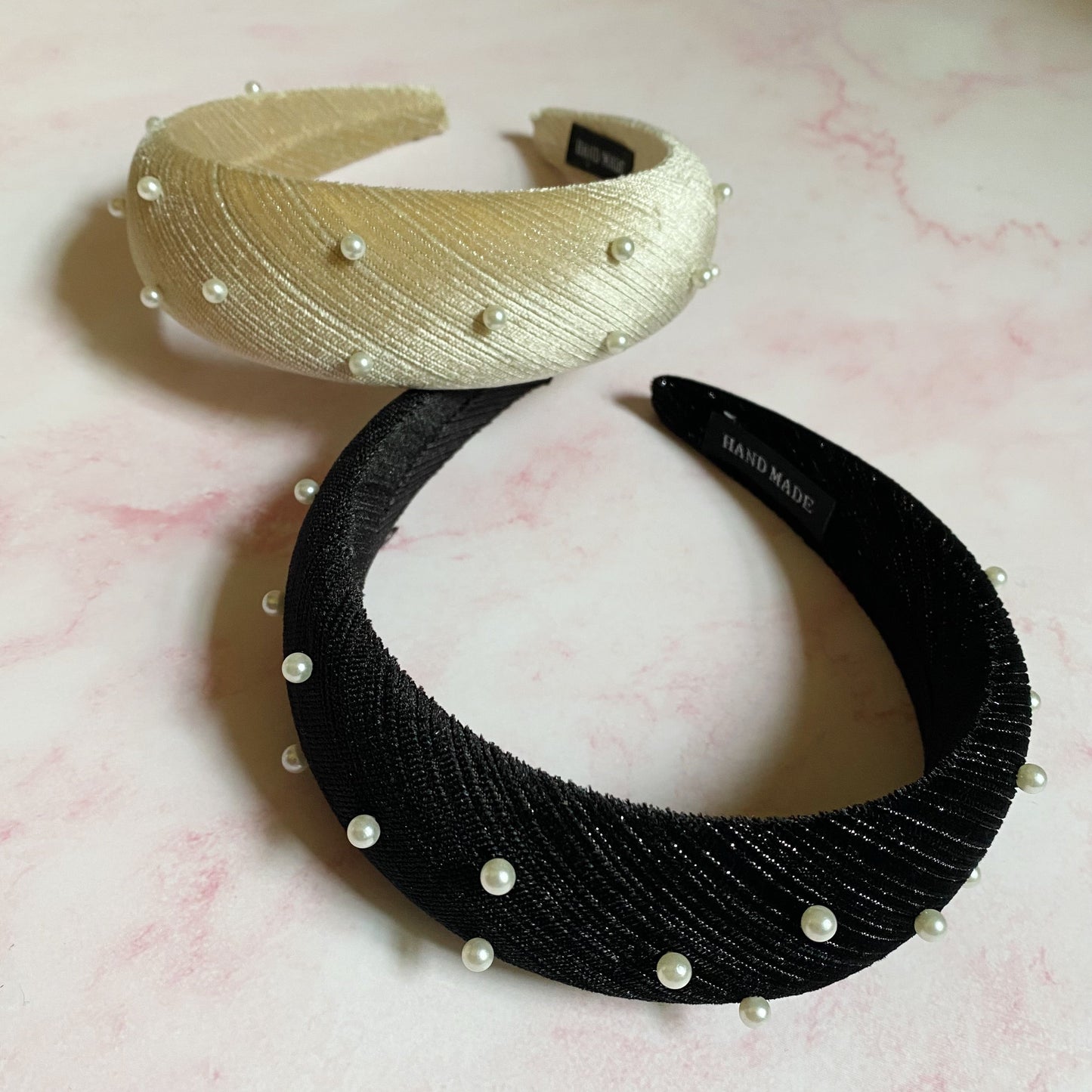 Silky Velvet Pearl Headband-3