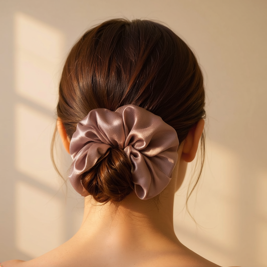 100% Silk Scrunchie Pink