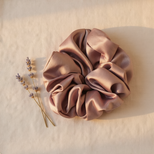 100% Silk Scrunchie Pink