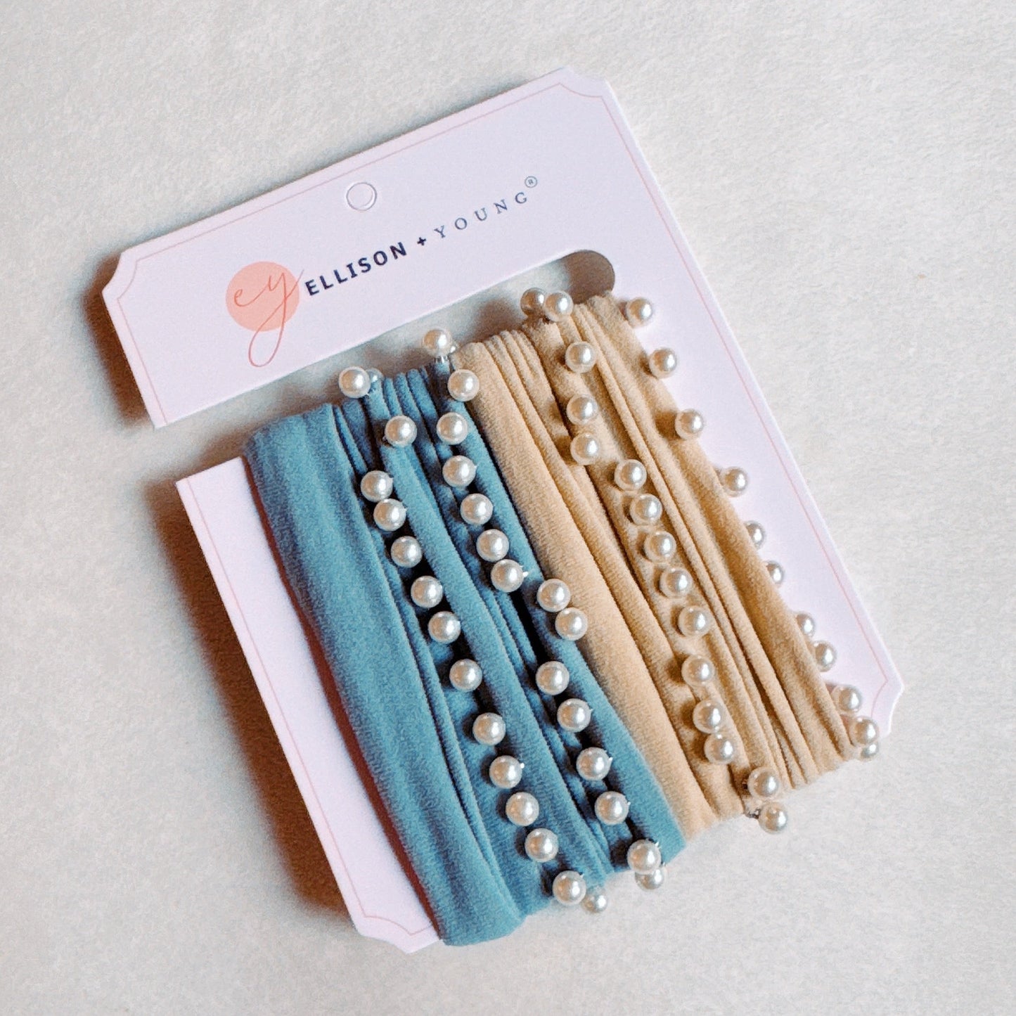 Pearl Embellished Hair Tie Set of 4-2